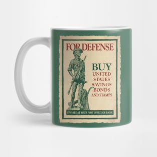 WWII Vintage Style Buy US Savings Bonds for Defense Mug